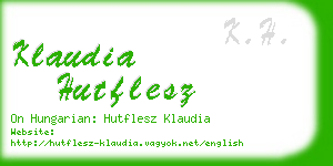 klaudia hutflesz business card